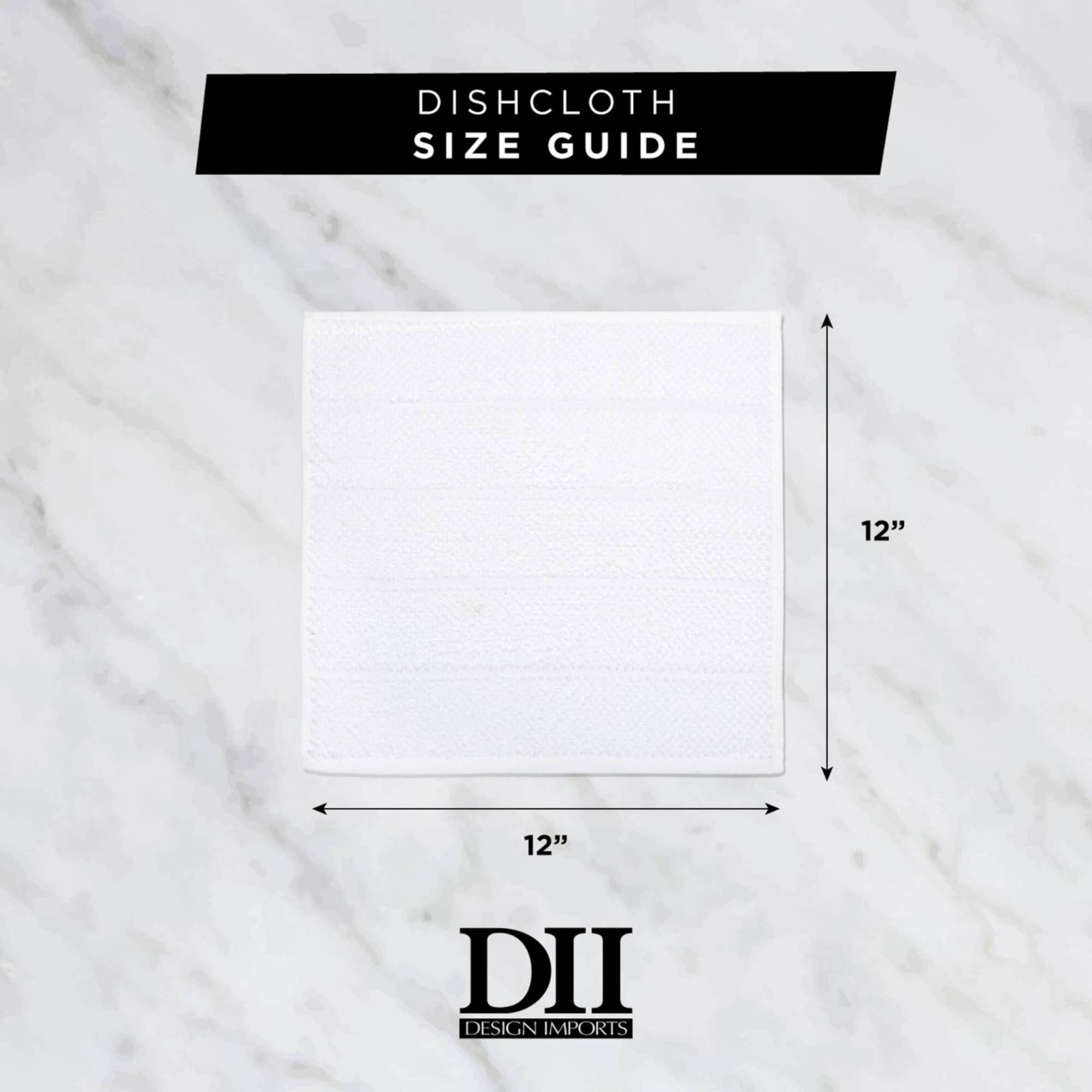 DII® Mixed Print Blue Dishcloths, 5ct.